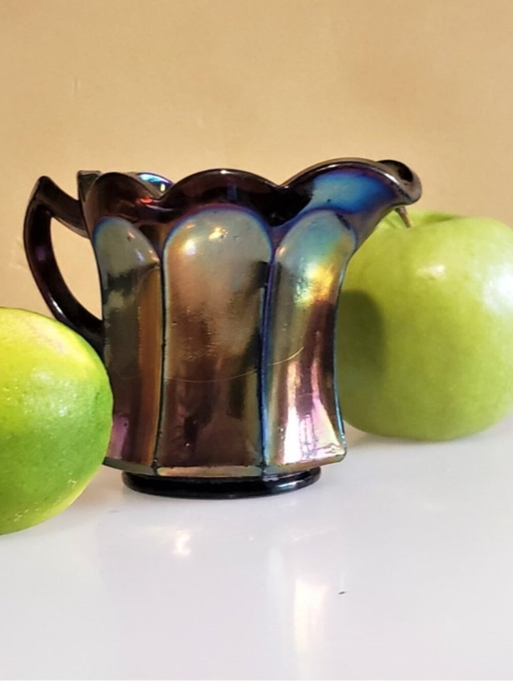 Antique Amethyst Carnival Glass Breakfast Creamer by Imperial Glassworks